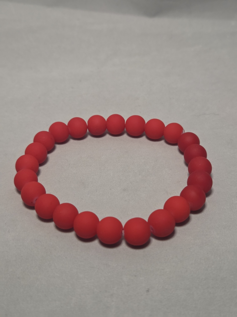 Red Beaded Stretch Bracelet